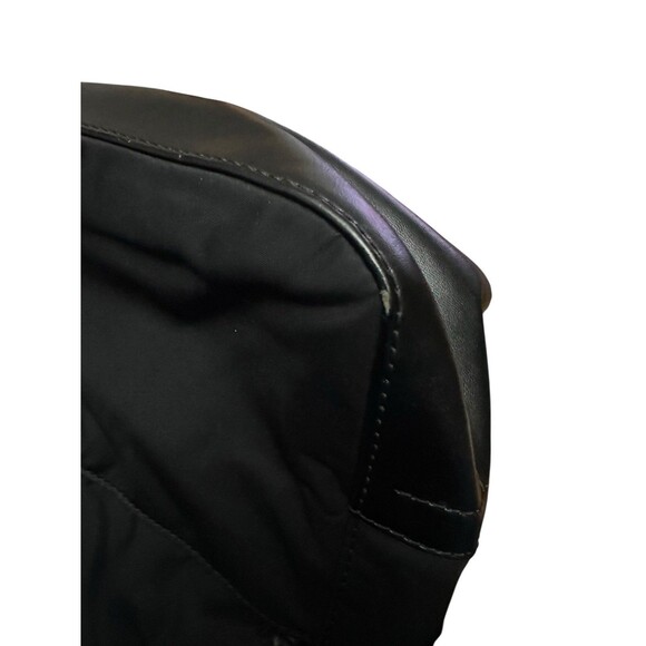 Tory Burch Perry Nylon Crossbody Shoulder Bag Black Strap Green Interior - Picture 5 of 16